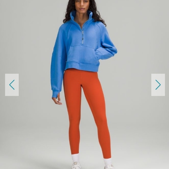 Lululemon Scuba Oversized Funnel Neck Aero Blue Half-Zip Pullover XS